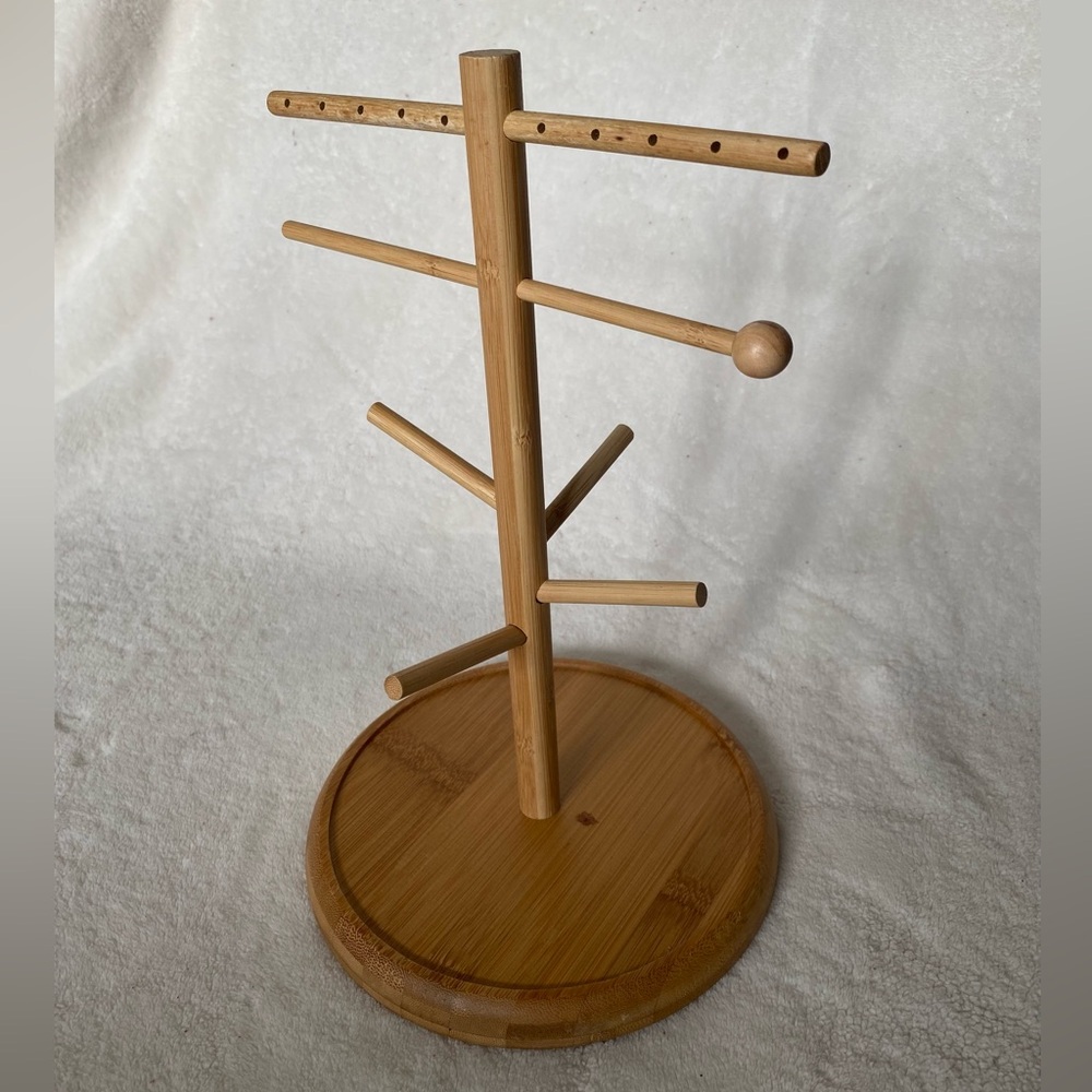 Bamboo Wood Jewelry Stand
